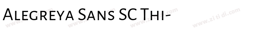 Alegreya Sans SC Thi字体转换